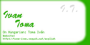 ivan toma business card