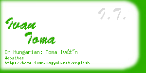 ivan toma business card